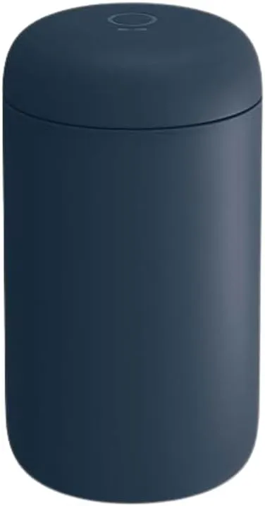 Fellow 16 oz Carter Wide Travel Mug - Wide Mouth Vacuum-Insulated Stainless Steel - Tea and Coffee Tumbler - Travel Coffee Mug with Ceramic Interior - Stone Blue