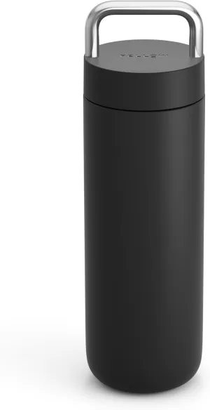 Fellow 20 oz Carter Carry Vacuum Insulated Tumbler for Water, Tea, Coffee, Smoothies, & more - Stainless Steel - Keeps Heat for 12 Hours/Stays Cold for 24 Hours-Leak-Proof Seal-Slim Width-Matte Black