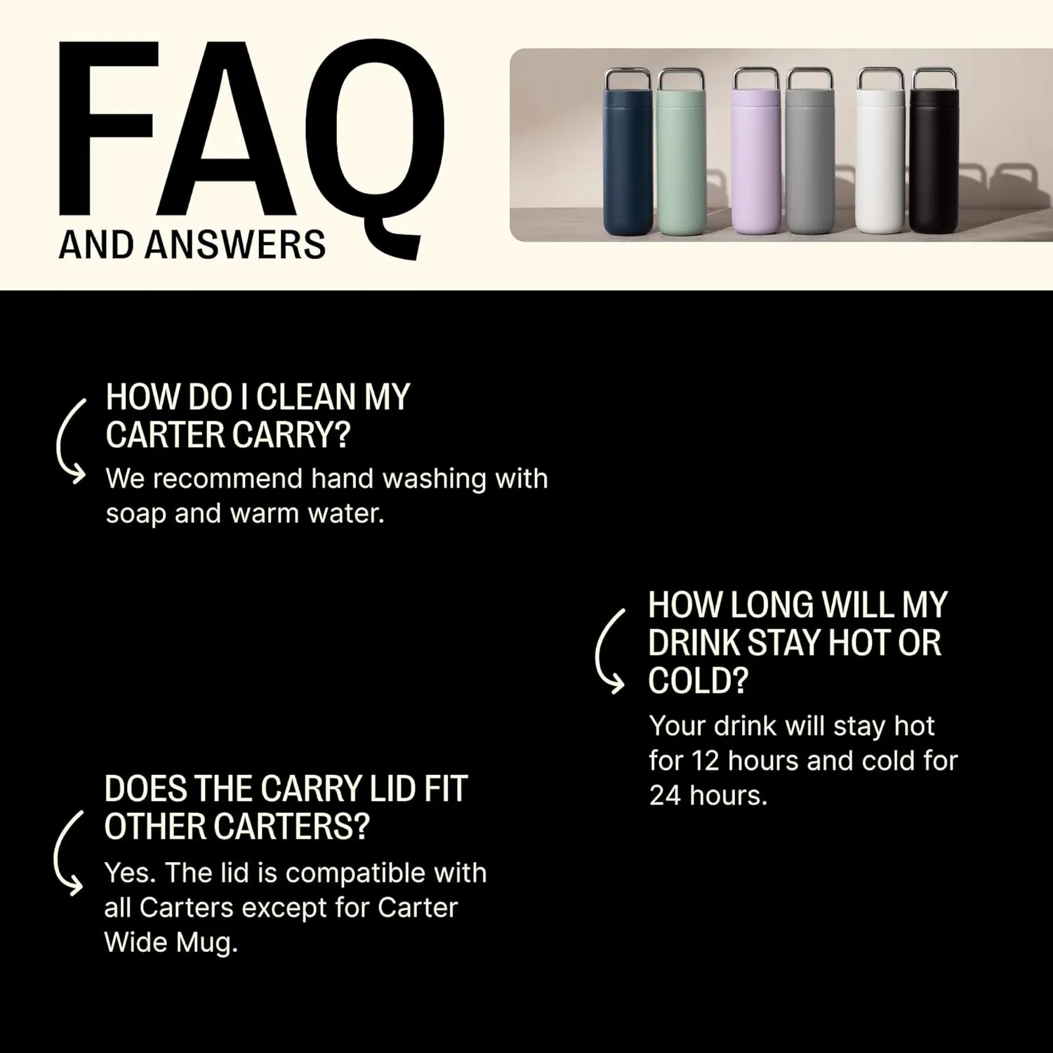Fellow 20 oz Carter Carry Vacuum Insulated Tumbler for Water, Tea, Coffee, Smoothies, & more - Stainless Steel - Keeps Heat for 12 Hours/Stays Cold for 24 Hours-Leak-Proof Seal-Slim Width - Matte Grey