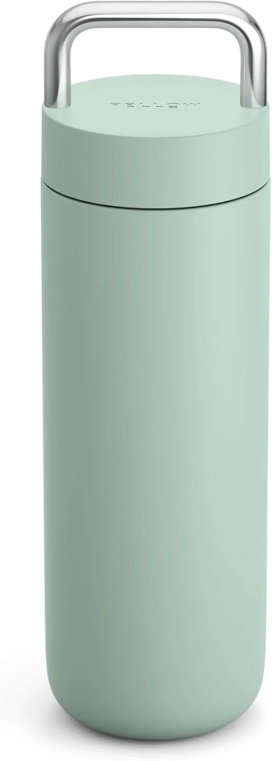 Fellow 20 oz Carter Carry Vacuum Insulated Tumbler for Water, Tea, Coffee, Smoothies, & more - Stainless Steel - Keeps Heat for 12 Hours/Stays Cold for 24 Hours-Leak-Proof Seal-Slim Width-Mint Chip