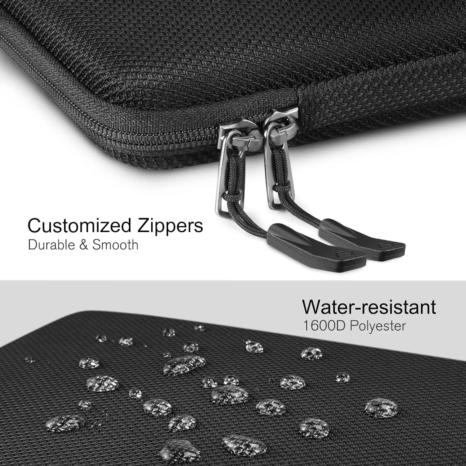 FINPAC Hard Tablet Sleeve Case for 11-inch iPad 11th 10th / Air M3 2025 M2 2024 / Pro M4 2024 / Pro 4th/3rd,10.9-inch iPad Air 5/4, Tablet Carrying Sleeve for 10.2 inch, Surface Go, Black