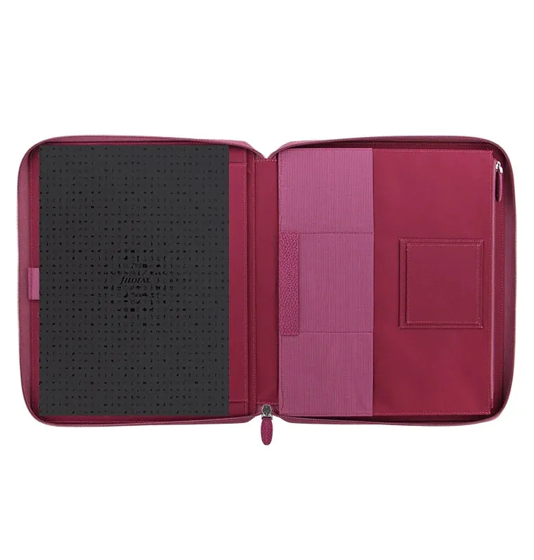 Finsbury A4 Zip Leather Folio