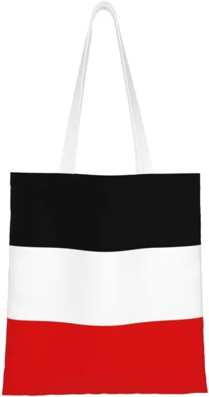 Flag Of Germany (1867–1918) Tote Bag for Women Canvas Shopping Bags Reusable Large Capacity Casual Shoulder Handbags Grocery Bags DIY Gift Bags