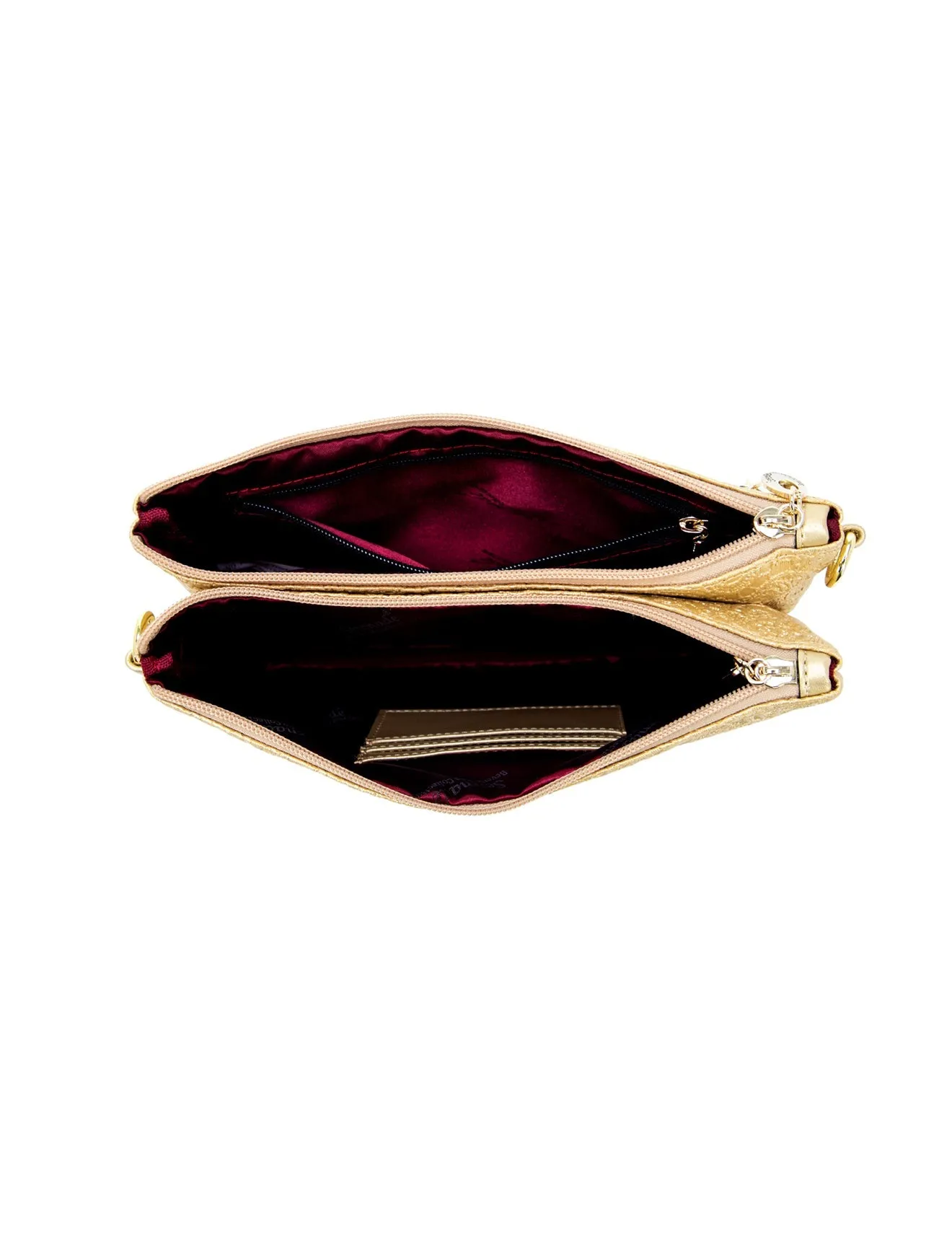 FLEUR VEGAN CROSS BODY BAG-CP10-1010-GLD- SALE