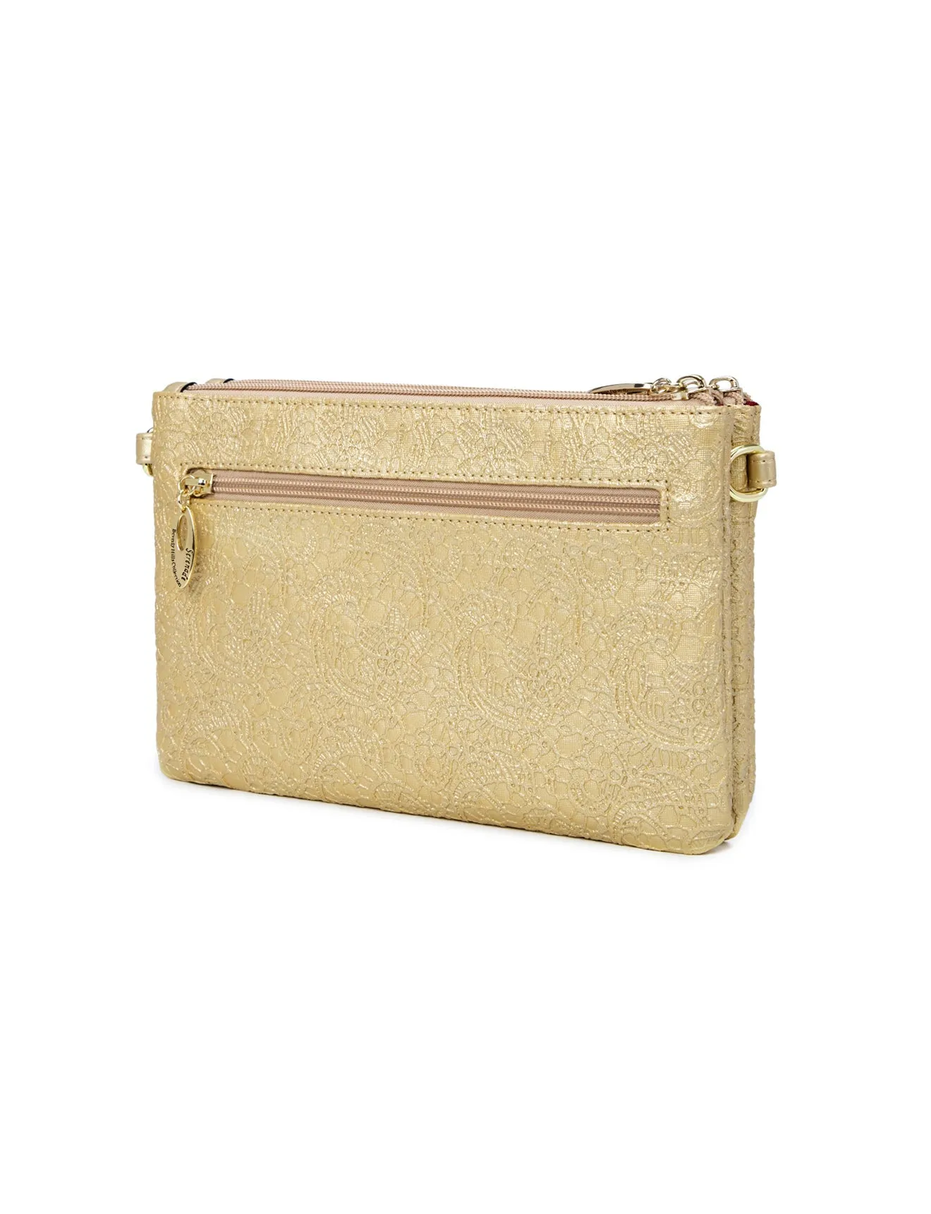 FLEUR VEGAN CROSS BODY BAG-CP10-1010-GLD- SALE