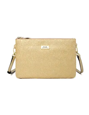 FLEUR VEGAN CROSS BODY BAG-CP10-1010-GLD- SALE