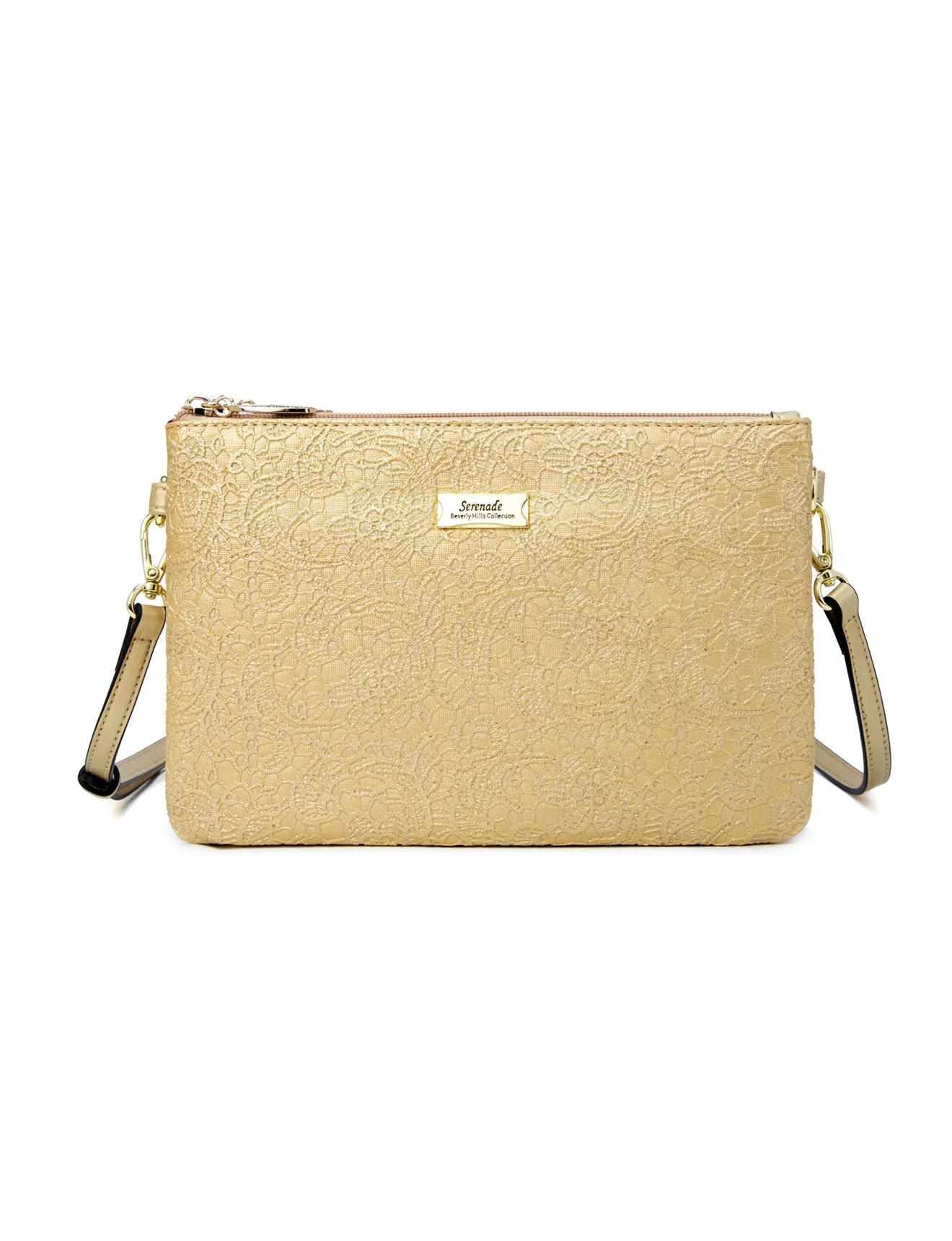 FLEUR VEGAN CROSS BODY BAG-CP10-1010-GLD- SALE