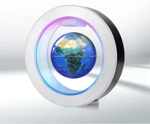 Floating Globe O Frame, Magnetic Levitating Technolog, Cool Gadgets for Men, 4In Globe for Education Office Home Desk Decor, Cool Tech Gift for Holiday Parties Birthday