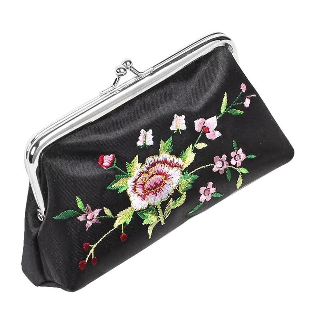 Floral Embroidered Vintage Wallet