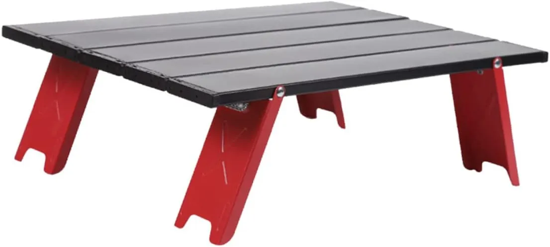 Foldable Camping Table Lightweight Design for Outdoor Picnics Easy Setup and Stable for Lawn Beach Tent Use Red