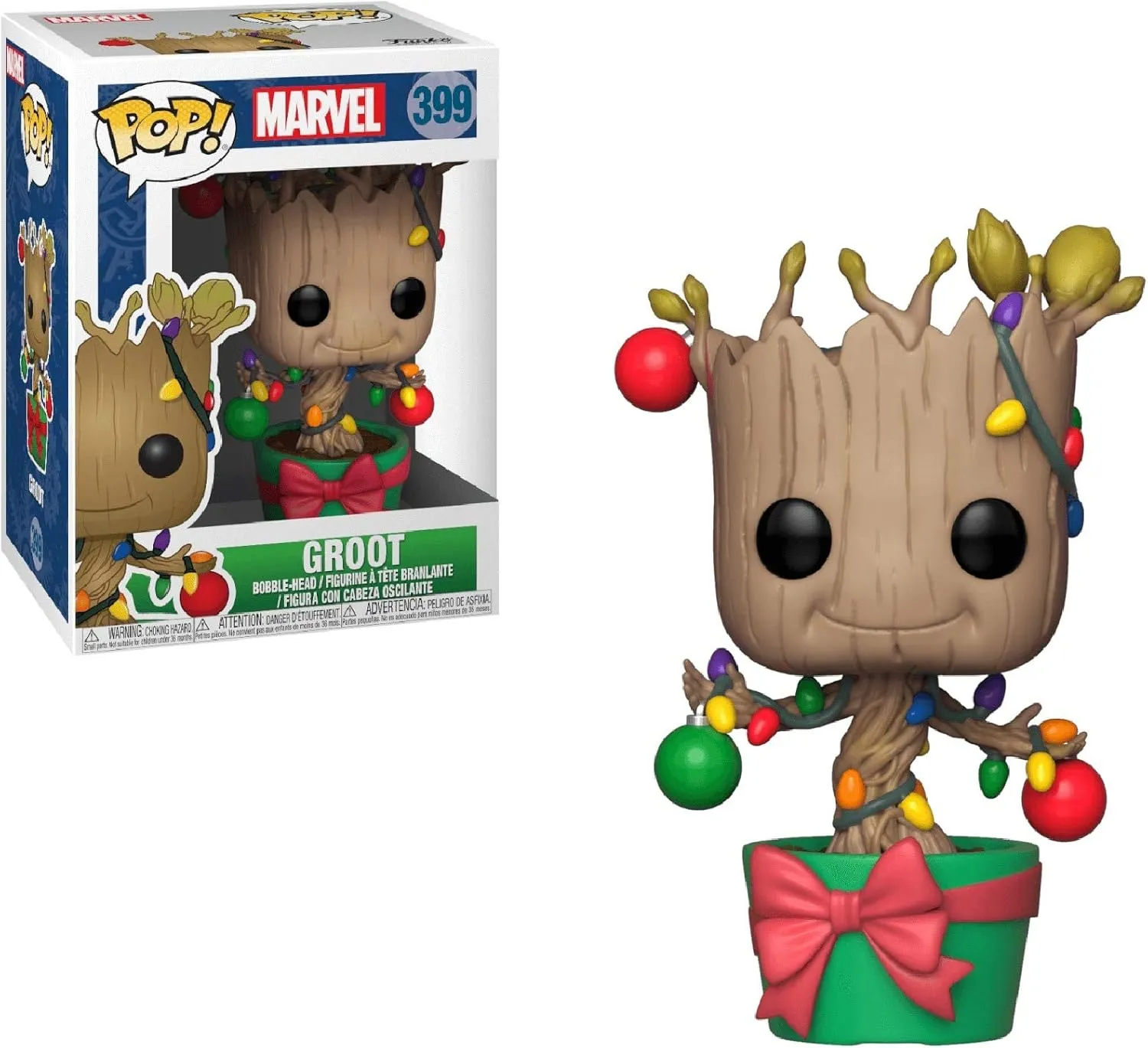 Funko Pop Marvel: Holiday, Guardians of The Galaxy - Groot Collectible Figure, Multicolor