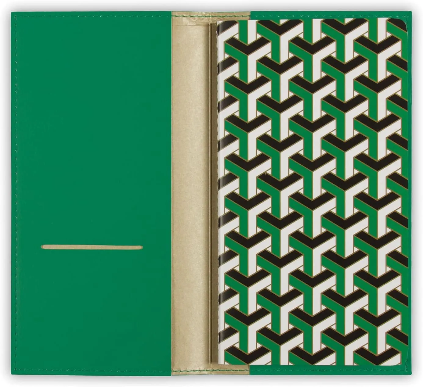 Galison Jonathan Adler Safari PU Travel Journal – 4.5” x 8.25” – Gorgeous Notebook Journal with Vegan Leather Foil-Stamped Cover, Features Lined and Graph Paper, Card Slit and Pen Loop