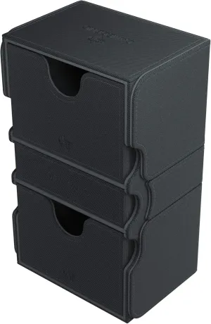 GameGenic Card Deck Box - Deck Convertible Black 200CT – Durable and Sturdy TCG, OCG Card Storage – Compatible with Pokemon Yugioh Commander and MTG Magic: The Gathering Cards