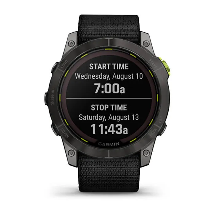 Garmin Enduro 2 Sapphire Carbon Gray DLC Titanium Black Ultrafit Band Full Display Watch - 010-02754-01