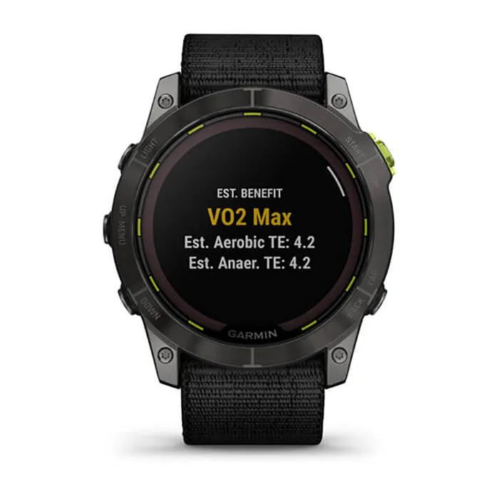 Garmin Enduro 2 Sapphire Carbon Gray DLC Titanium Black Ultrafit Band Full Display Watch - 010-02754-01