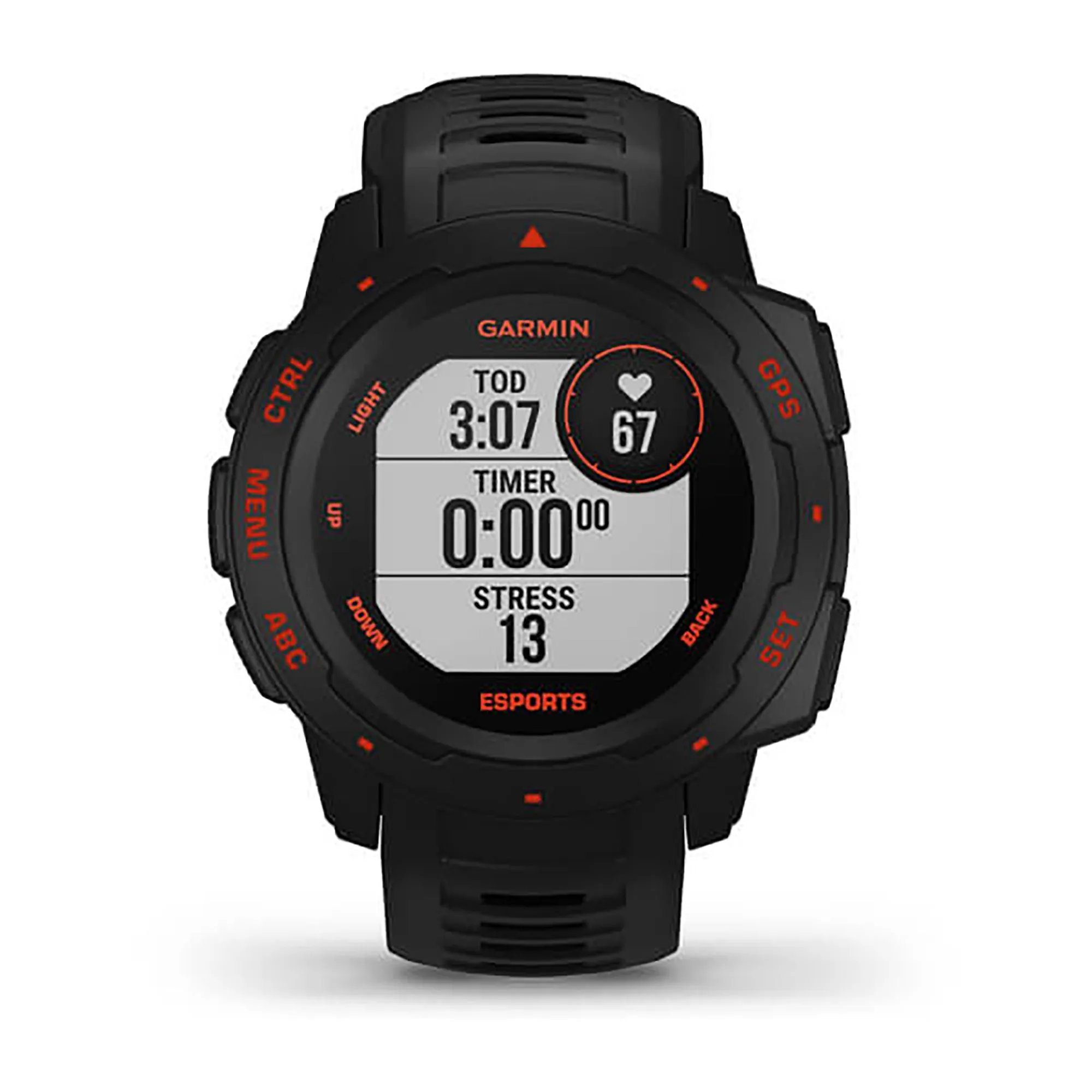 Garmin Instinct Esports Edition Silicone Black Strap Full Color Display Dial Watch - 010-02064-72