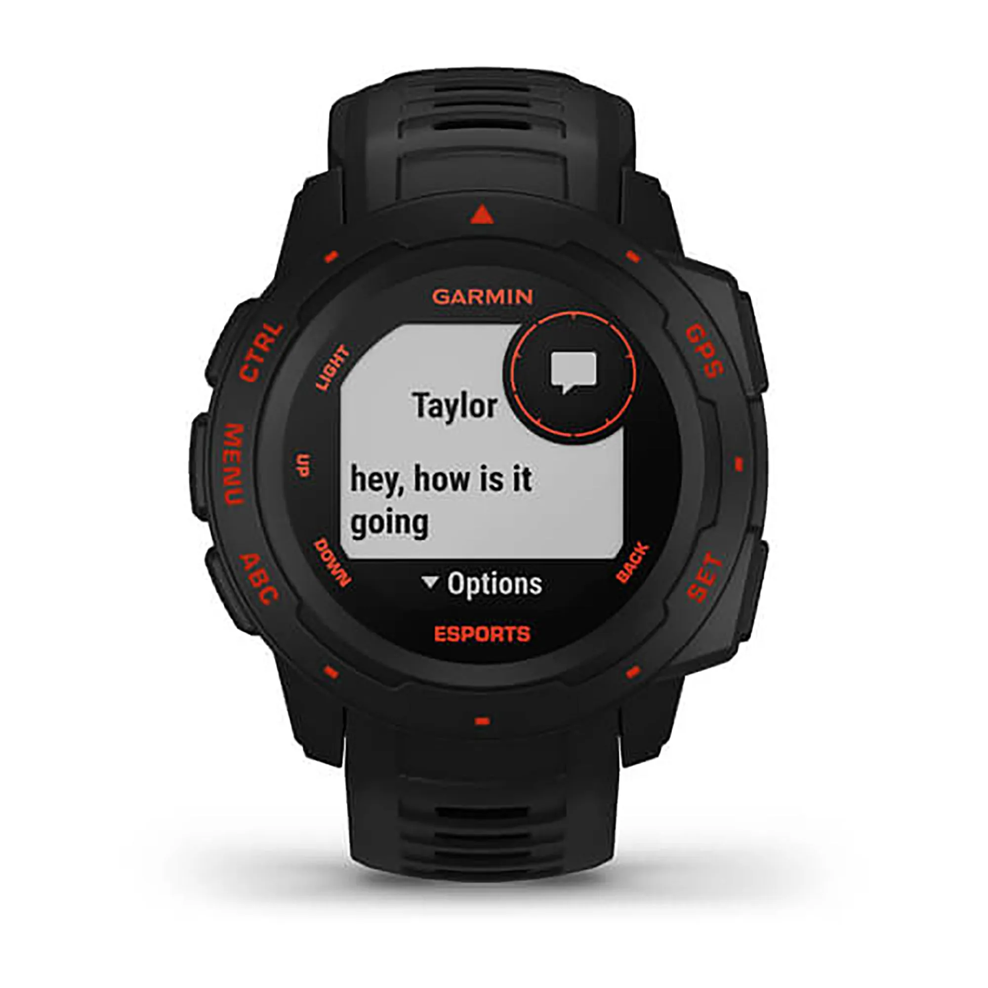 Garmin Instinct Esports Edition Silicone Black Strap Full Color Display Dial Watch - 010-02064-72