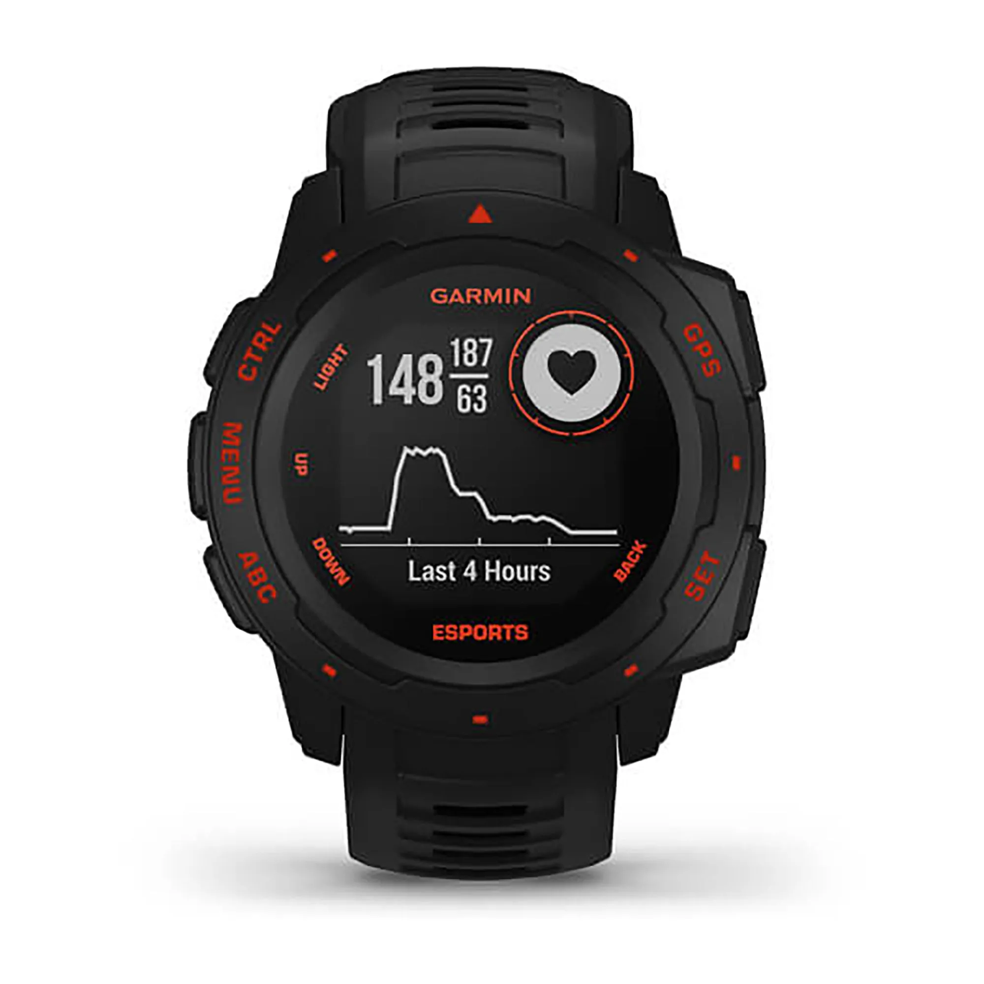 Garmin Instinct Esports Edition Silicone Black Strap Full Color Display Dial Watch - 010-02064-72