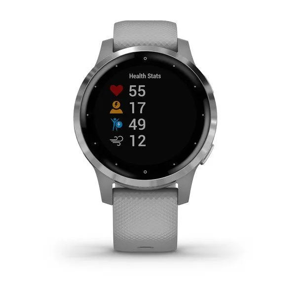 Garmin Vivoactive 4S Powder Gray Silicone Full Display Dial Smart Watch - 010-02172-04