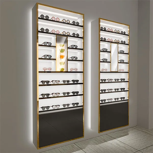 GD002 Eye Glass Displays Case Wall Cabinet LED Light