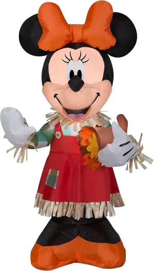 Gemmy 3.5' Airblown Disney Inflatable Minnie Holding Cornucopia