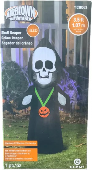 Gemmy 3.5ft Skull Reaper Airblown Inflatable
