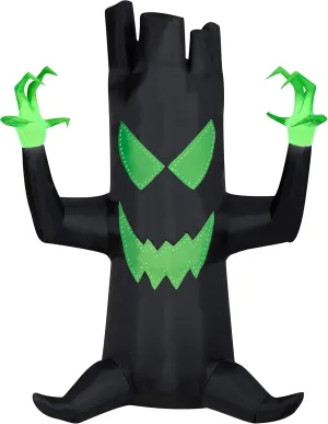 Gemmy Airblown Inflatable Spooky Black Tree with Micro Lights, Black