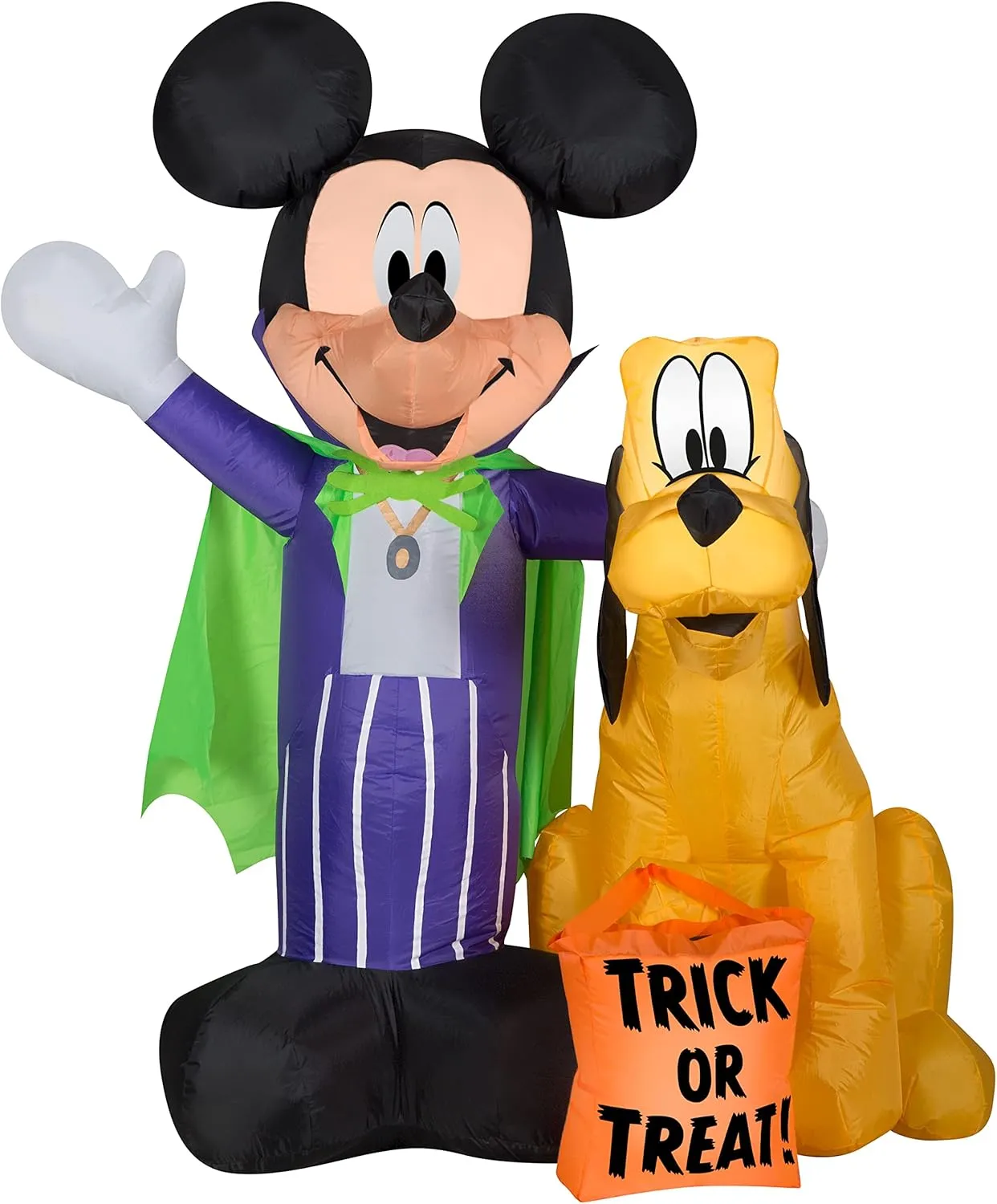 Gemmy Airblown Inflatable Vampire Mickey Mouse and Pluto, 5 ft Tall, Purple
