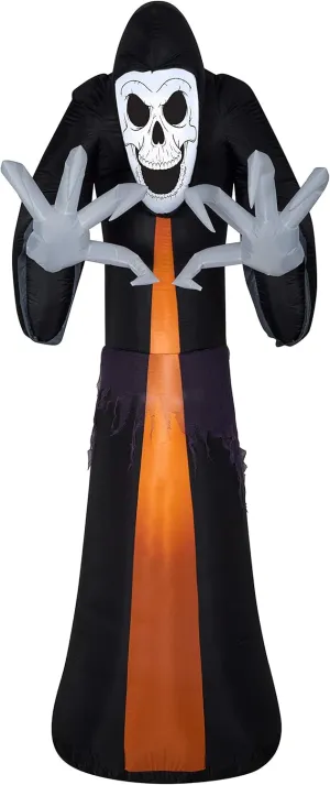 Gemmy Airblown Reaper S LG, 9 ft Tall, Black