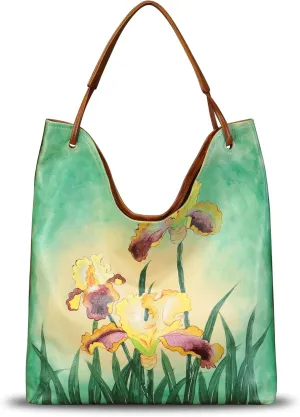Genuine Leather Hobo Bags for Women Large Tote Bag Vintage Real Leather Shoulder Bag Satchel Purses for Work Notebook