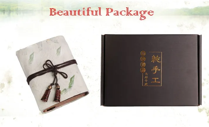 Genuine Leather Lotus Leaf Notebook, Book of Shadows, Spell Book