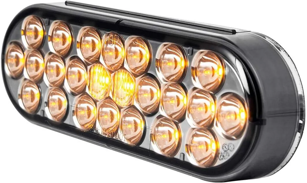 GG Grand General 78235BP Oval Pearl Amber/Smoke 24 LED Sealed Light, Color Bag Pkg