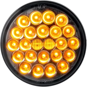 GG Grand General 78275BP 4 Inches Pearl Amber/Smoke 24 LED Sealed Light, Color Bag Pkg