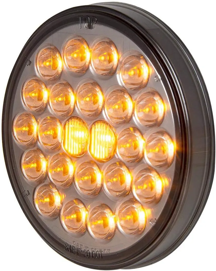 GG Grand General 78275BP 4 Inches Pearl Amber/Smoke 24 LED Sealed Light, Color Bag Pkg