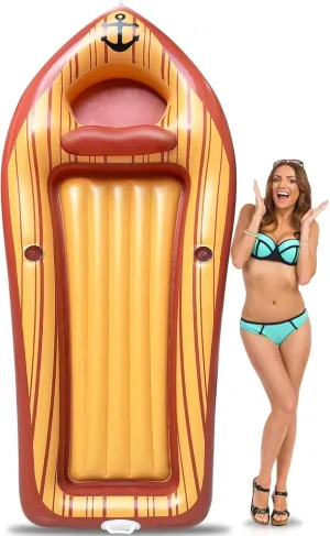 Giant Inflatable Tanning Pool Lounger Float with Cooler 2 Drink Holders, Suntan Tub Raft Floatie Summer Beach Swimming Pool Party Decoration Float for Adults Kids (99.6 x43.3 Inch)