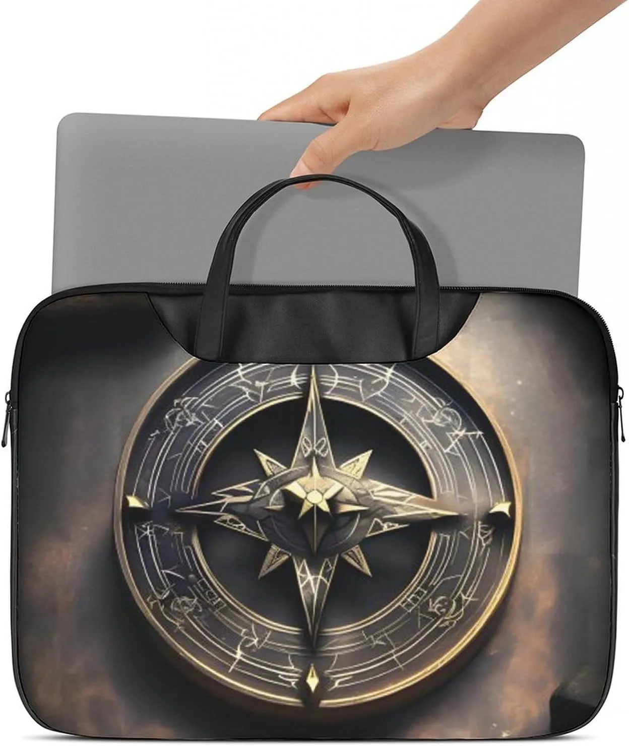 Giraffe Laptop Bag for Women Handheld Leather Computer Bag Laptop Messenger Bag Briefcase