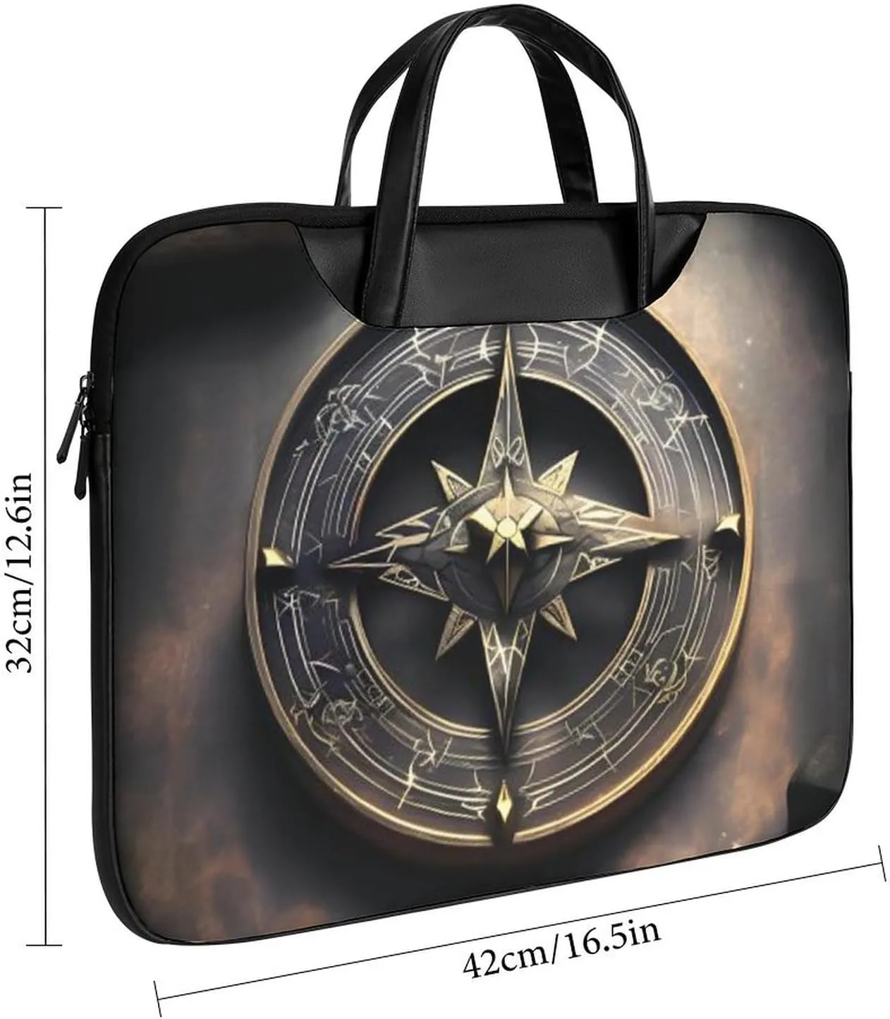 Giraffe Laptop Bag for Women Handheld Leather Computer Bag Laptop Messenger Bag Briefcase