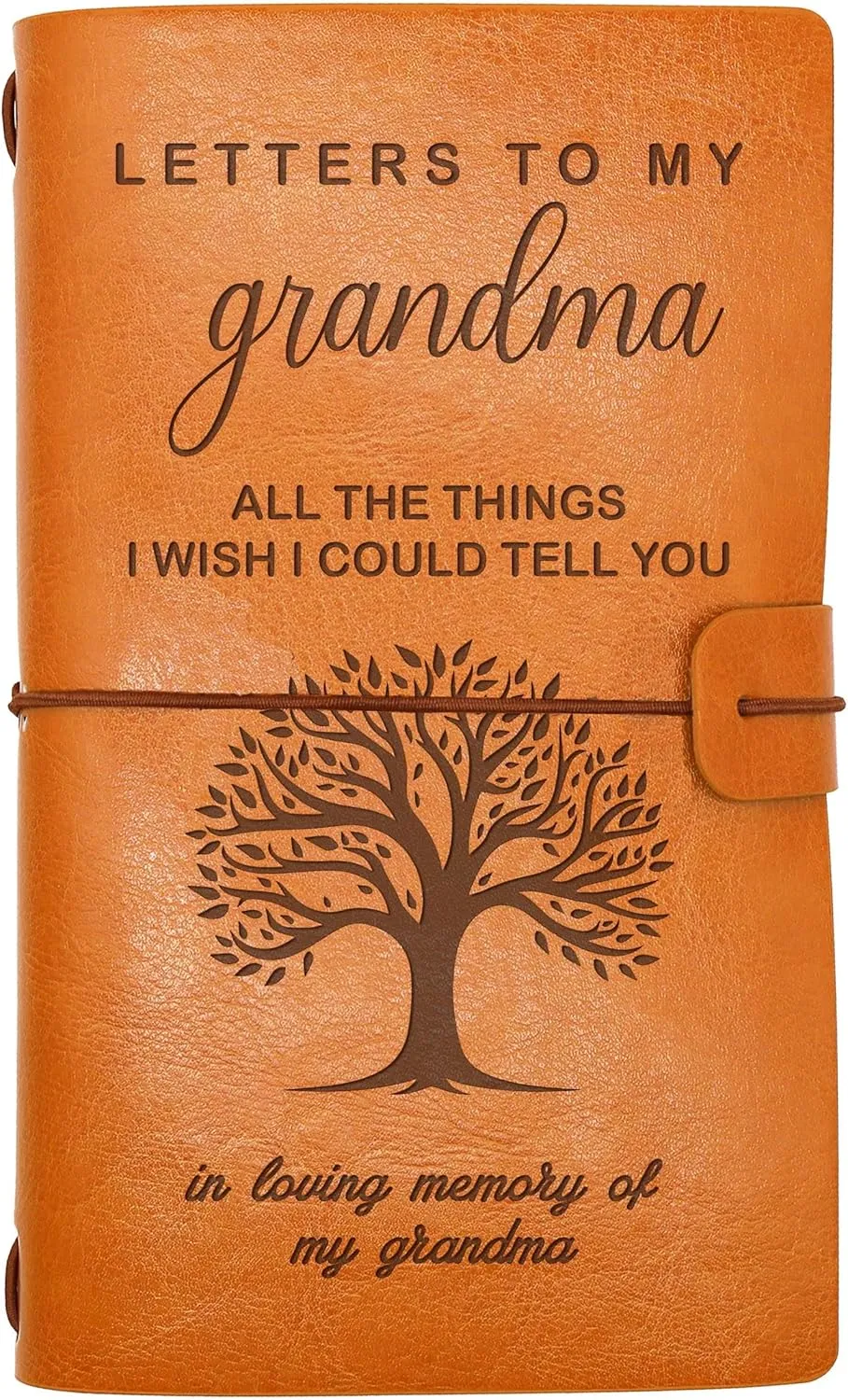 Grandma Memorial Remembrance Gift-Bereavement Gift-Refillable Travel Photo Diary Journal-Sympathy Gift for Loss of Grandma-Letters To My Grandma,All The Things I Wish I Could Tell You-In Loving Memory