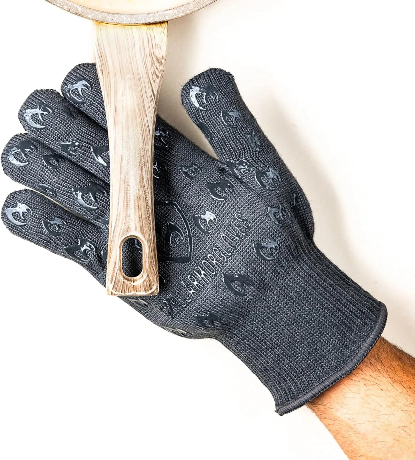 Grill Armor Oven Gloves 932°F Extreme Heat & Cut Resistant Oven Mitts with Fingers for BBQ, Cooking, Grilling, Baking – Accessory for Smoker, Cast Iron, Fire Pit, Camping, Fireplace and More