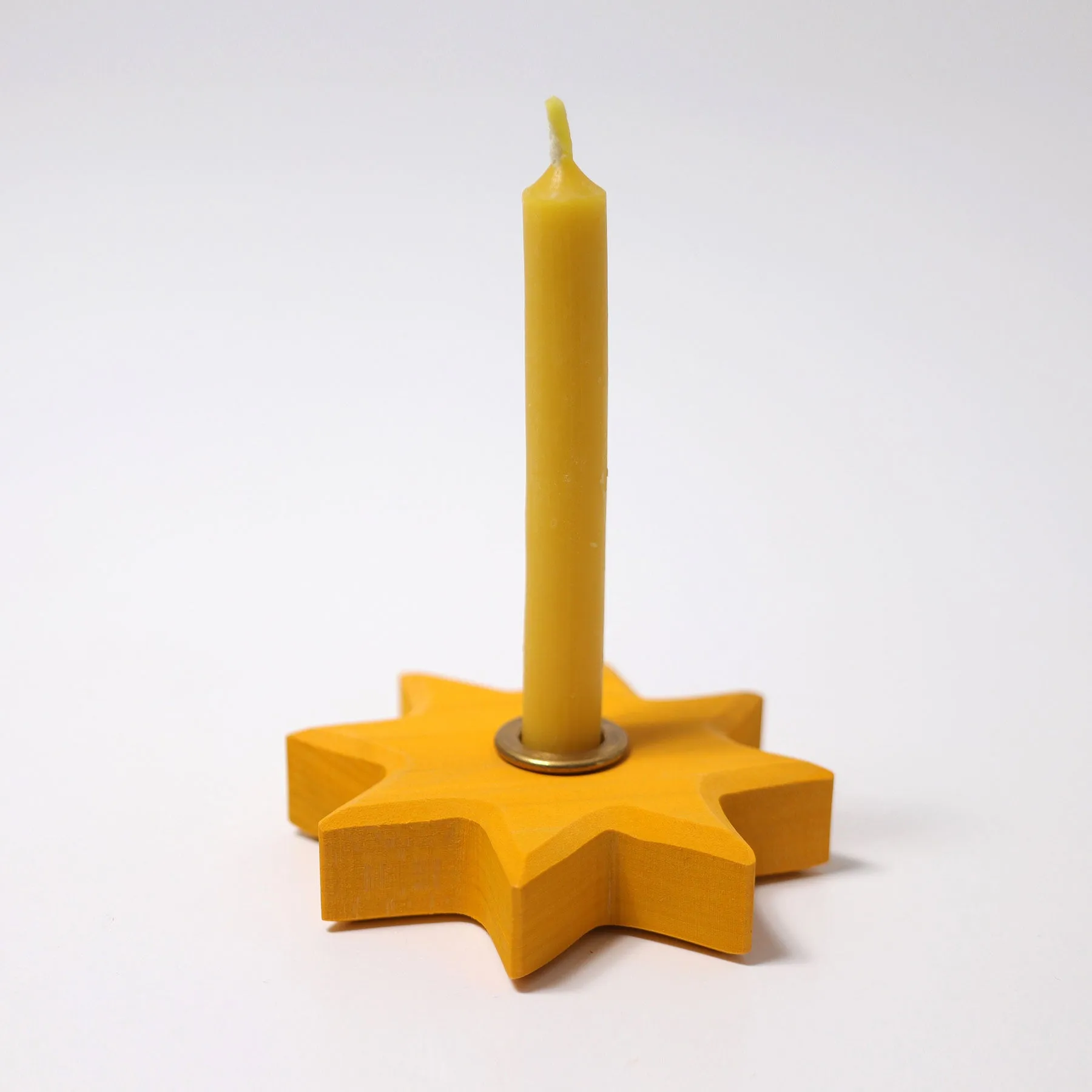Grimm's Yellow Star Deco Candle Holder