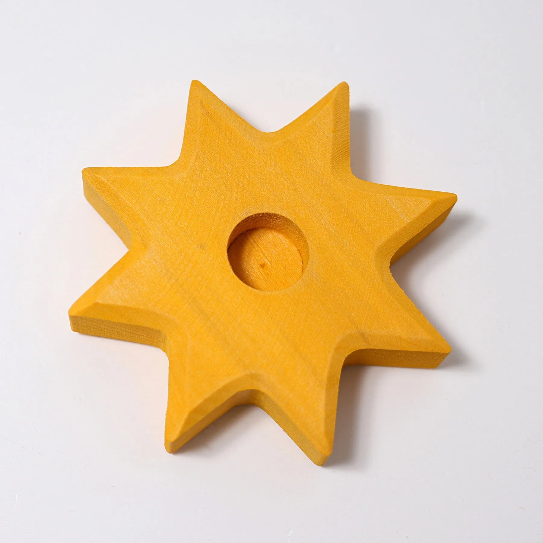 Grimm's Yellow Star Deco Candle Holder