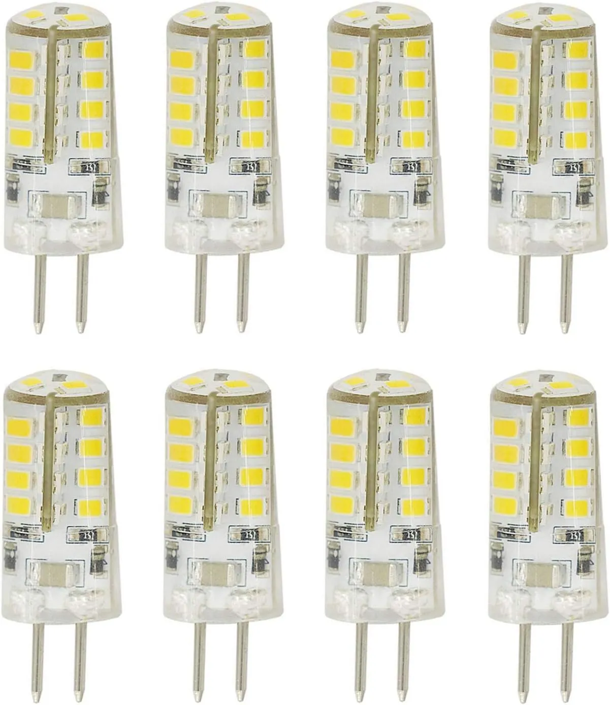 GU5.3 LED Bulbs 2.3W GU5.3 MR16 Bi-Pin Base 2.3 Watt(Equivalent to 20W Halogen Replacement)Warm White 3000K Silicone LED Corn Bulbs for Landscape Under Cabinet Lighting,36 LED 2835SMD,8 Pack