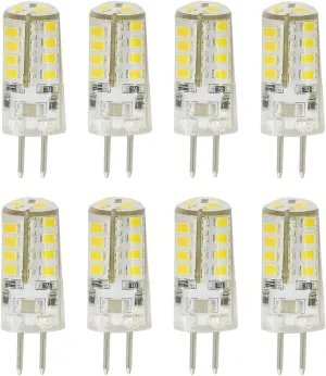 GU5.3 LED Bulbs 2.3W GU5.3 MR16 Bi-Pin Base 2.3 Watt(Equivalent to 20W Halogen Replacement)Warm White 3000K Silicone LED Corn Bulbs for Landscape Under Cabinet Lighting,36 LED 2835SMD,8 Pack