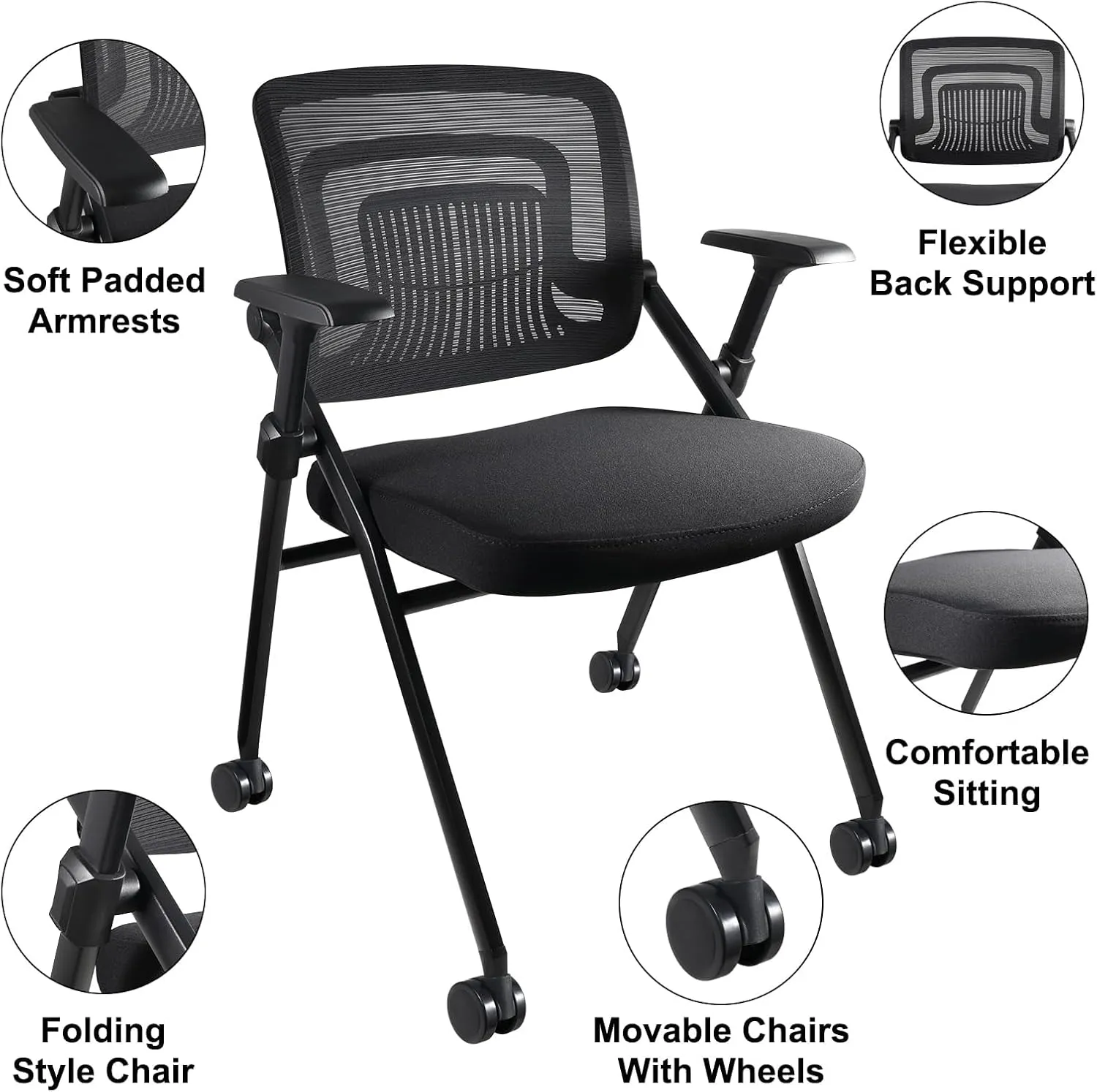 GUTSHOT Foldable Poker Table for 10 Players with 10 Chairs and Poker Chips Set - Premium Soft-Padded Armrest, Individual Cup Holders- Crafted with Durable Materials, Long-Lasting Poker Table