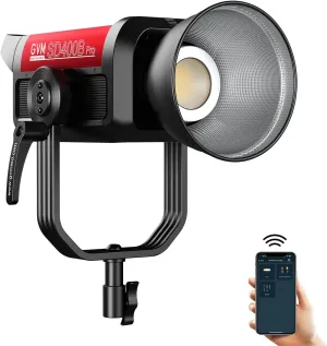 GVM Pro 400B 400W LED Video Light, Bowens Mount, CRI97 , 2700-6800K Color Temperature, 14500lux/㎡， APP Control, 45° Standard Cover, Dedicated Console