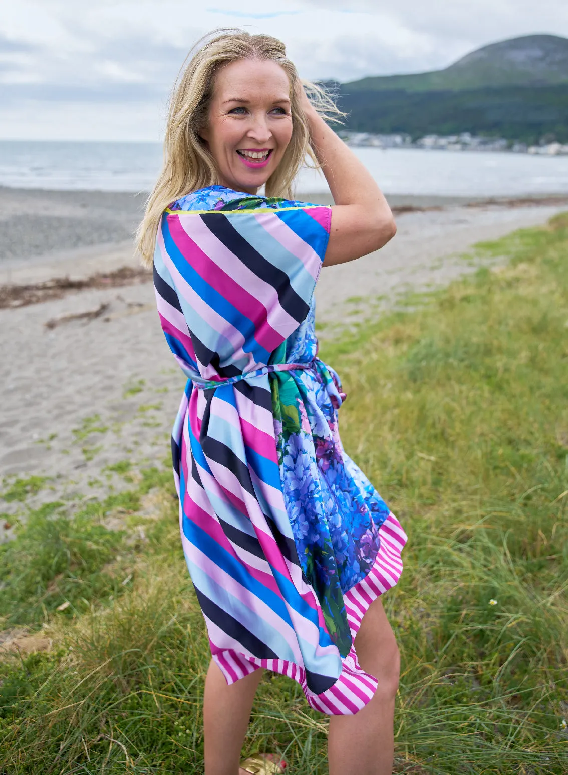 Happiness Short Silk Dress - Caroline Duffy