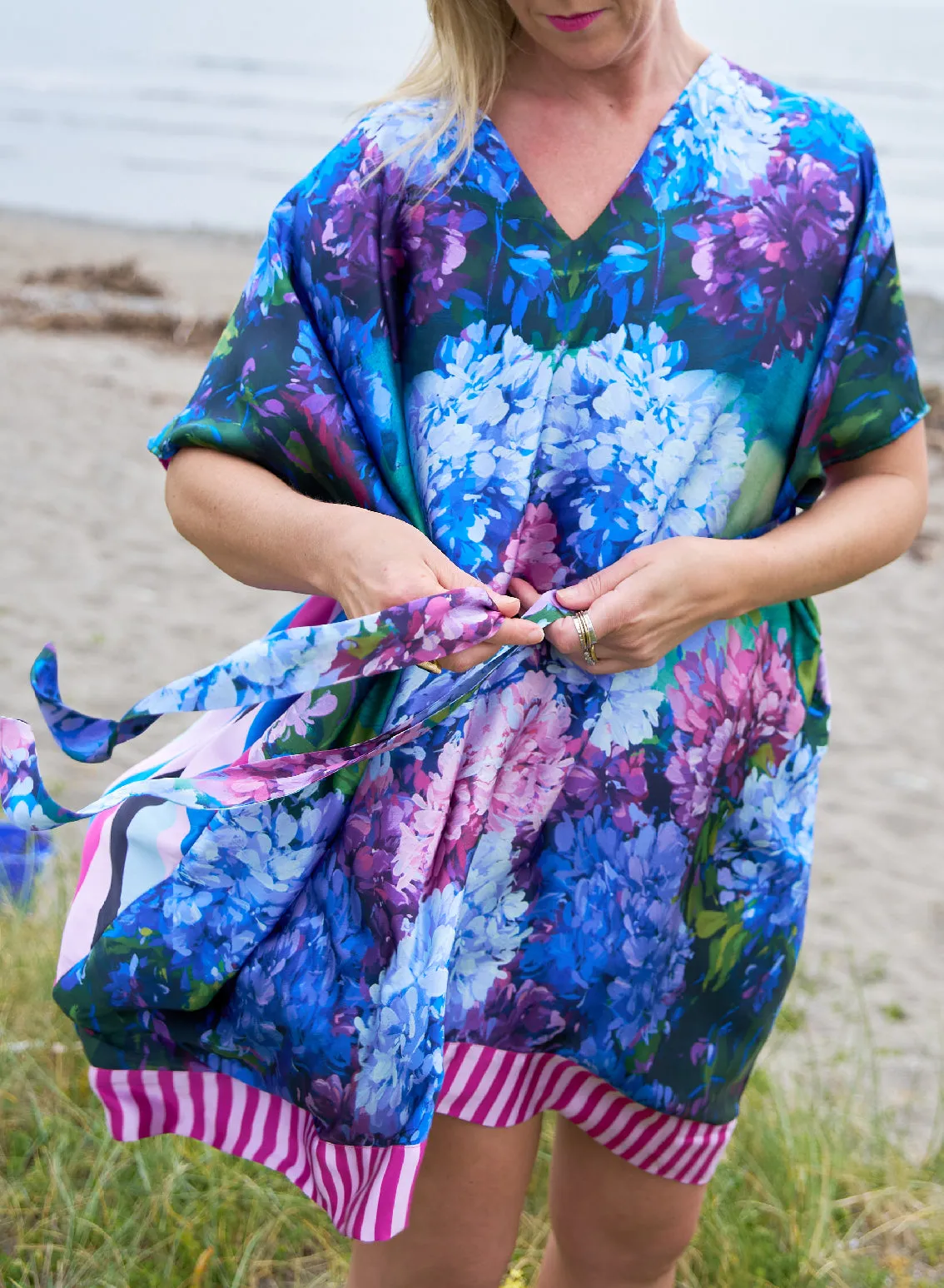 Happiness Short Silk Dress - Caroline Duffy