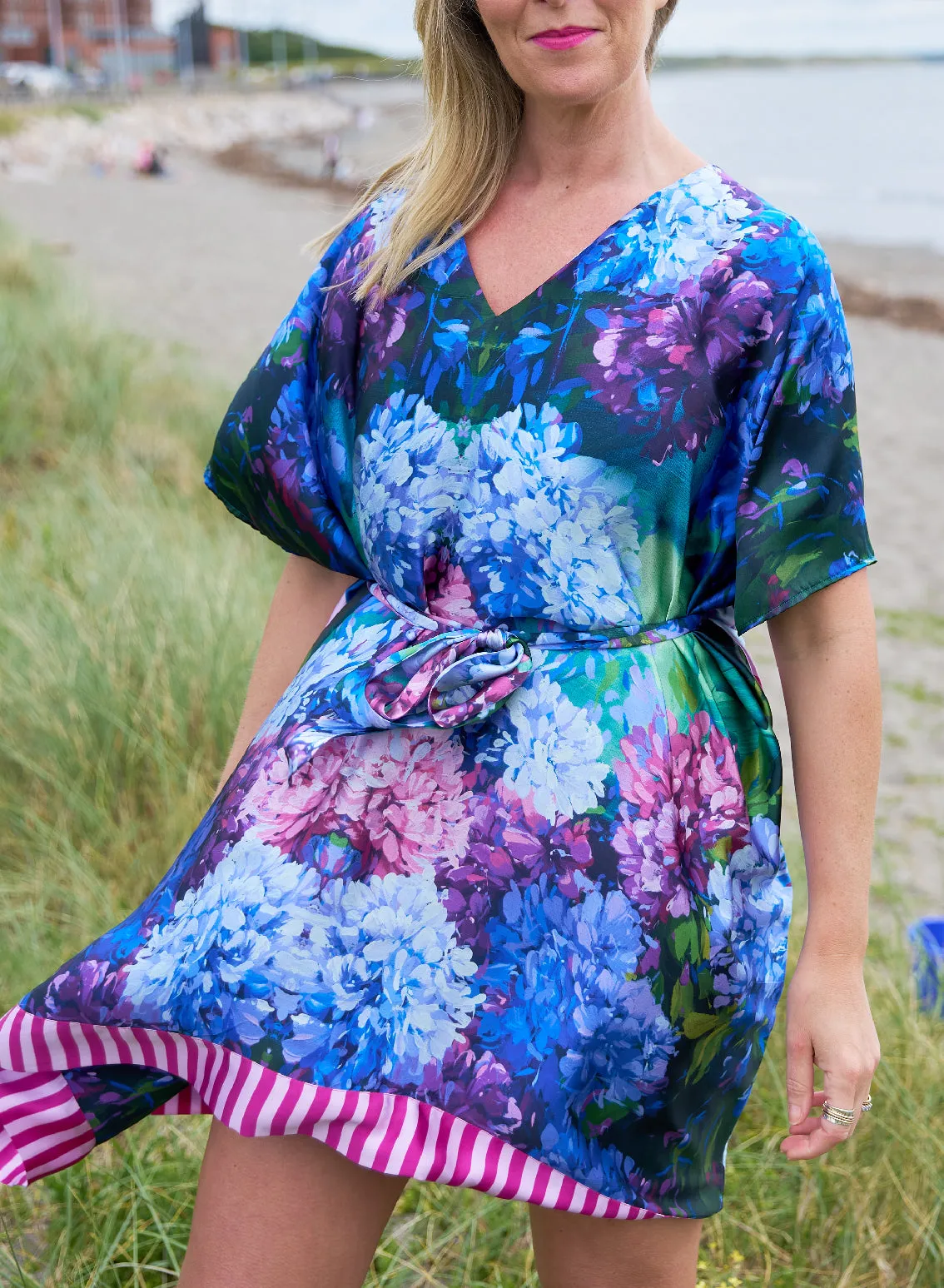 Happiness Short Silk Dress - Caroline Duffy