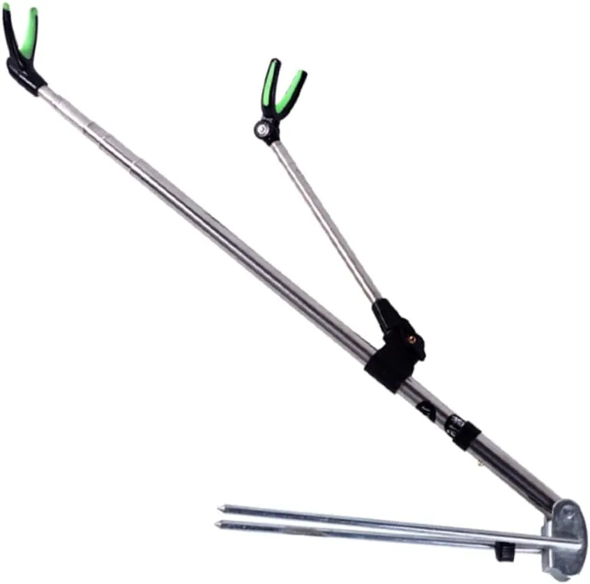 Happyyami Fishing Supplies Telescopic Rod Holder Stainless Steel Wall Mount Fishing Rod Storage Rack Durable Random Color