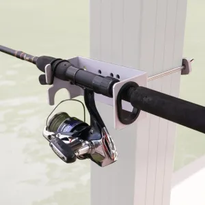 Heavy-Duty Dock Column Fishing Rod Holder, One Pair, Model MTM104